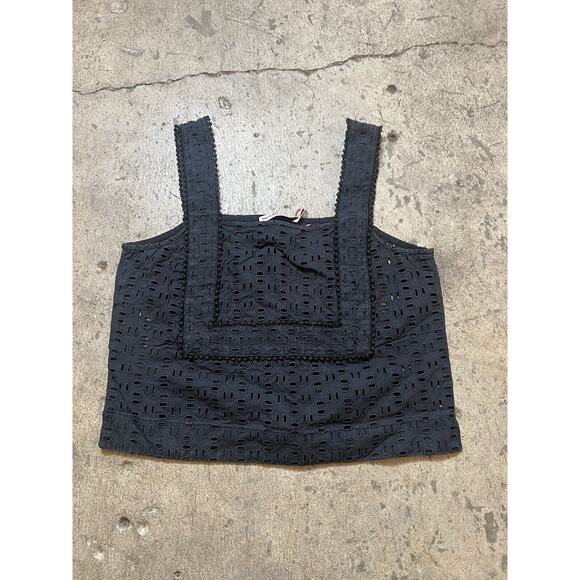 SeeByChloé Black Crochet Tank Top USA Size 4 - Picture 1 of 7
